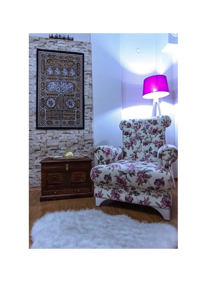 Modefa Islamic Turkish Home Wall Decor Kaba Door Quran Tapestry Black Silver Gold (Tapestry Only) - Image 5